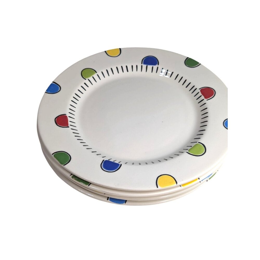 M. Bagwell "Happy Together" Ceramic Salad/Lunch/Dessert Plates Set of 4